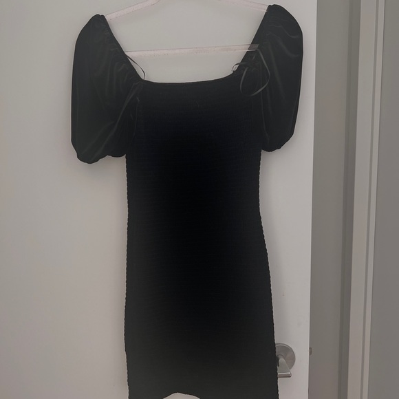 Mango puff sleeve dress velvet - Picture 3 of 5